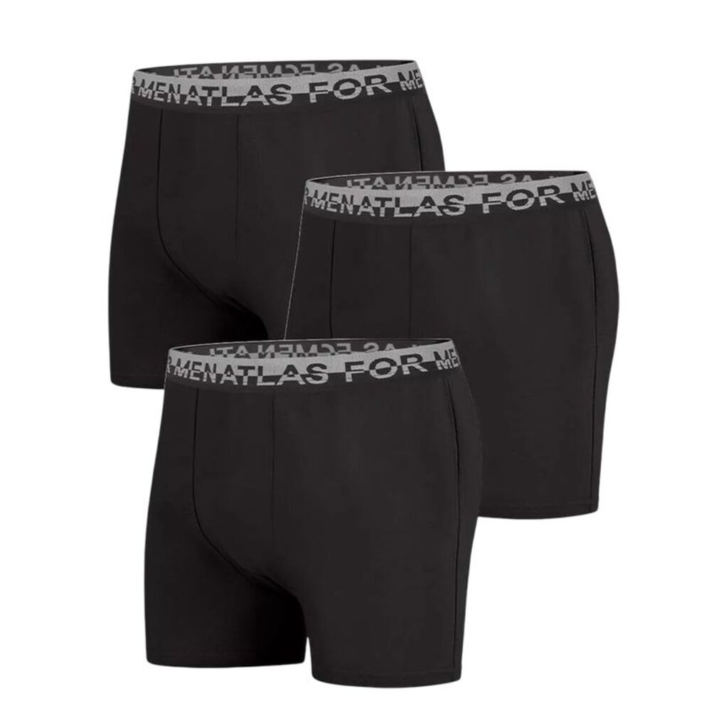 Atlas For Men Mens Boxer Shorts (Pack of 3) / Black